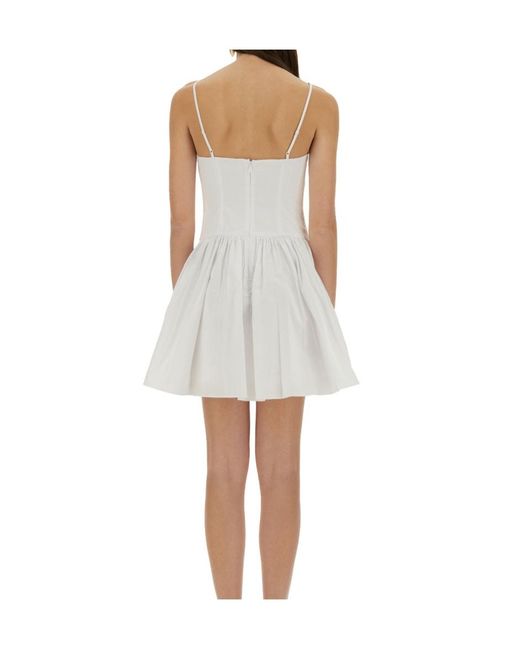 Staud White Dene Mini Dress