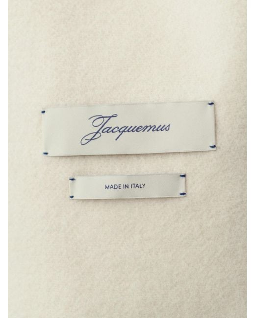 Jacquemus White The Cachemiro Logo Patch Scarf