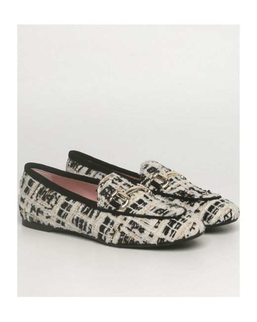 Pretty Ballerinas Gray Faye Loafer Shoes