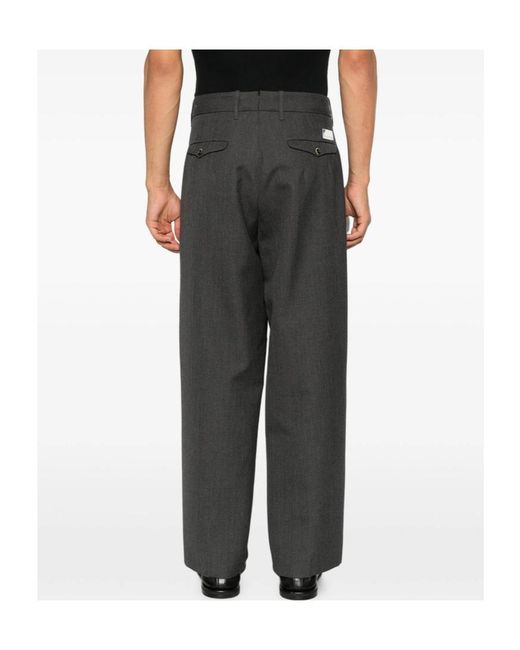 Nine:inthe:morning Gray Meteorite Pressed-Crease Straight-Leg Trousers for men