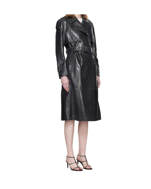 Mackage Black Long-Sleeved Trench Coat