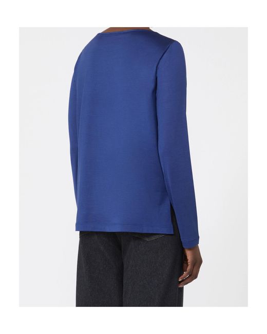 Max Mara Blue Mxpefedra Long-Sleeved Top