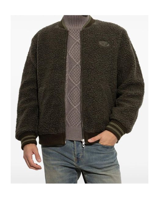 DIESEL Green Long-Sleeve Jacket for men