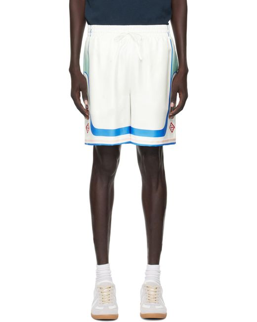 Casablanca Blue Fuji Dream Satin Shorts for men