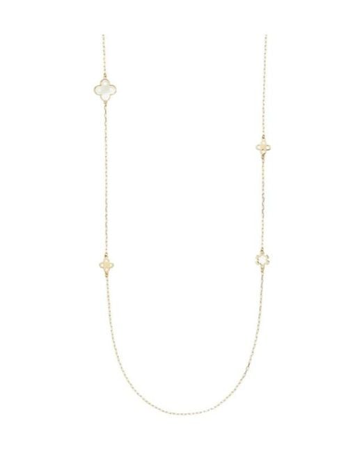 Tory Burch White Forget Me Not Necklace