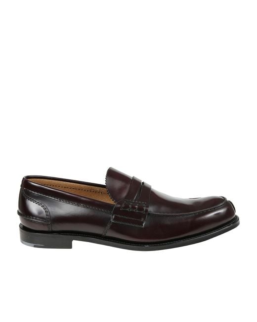 Church's Black Round-Toe Business Casual Shoes for men