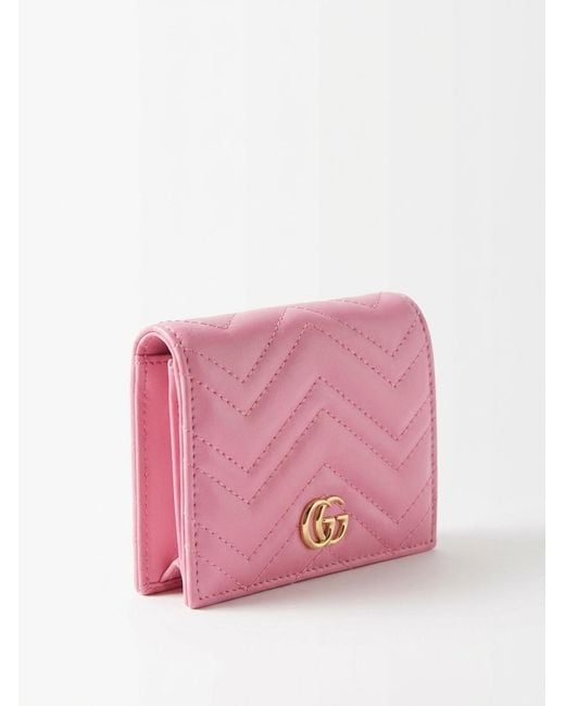 Gucci Pink Gg Marmont Small Wallet