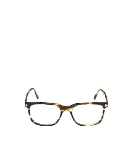 Tom Ford Metallic Eyewear Square Frame Glasses for men