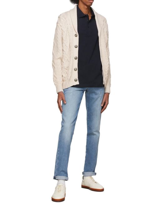 Brunello Cucinelli Blue Straight-Leg Skinny Jeans for men