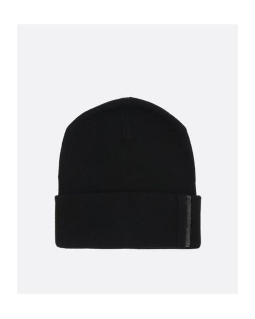 Brunello Cucinelli Gray Turn-Up Hem Knitted Beanie