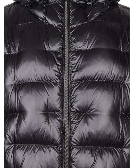 Herno Black Long-Sleeve Hooded Down Jacket for men