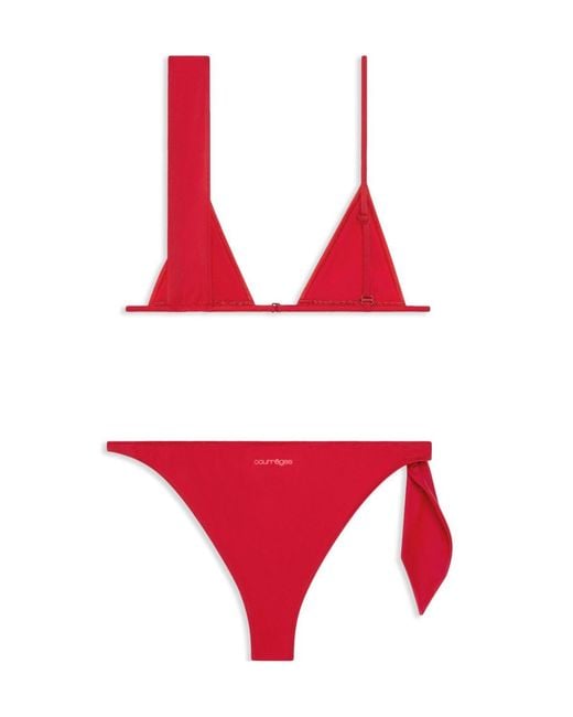Courreges Red Scarf Bikini Set