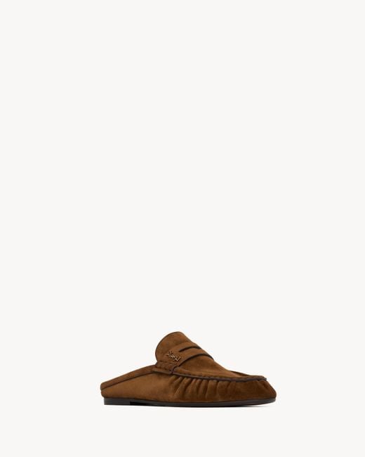 Saint Laurent Brown Le Loafer Slip-On Mules
