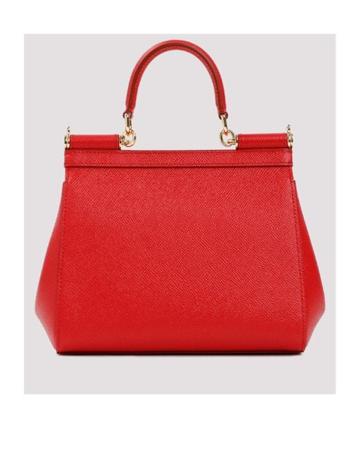 Dolce & Gabbana Red Medium Sicily Handbag