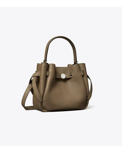 Tory Burch Brown Romy Mini Bucket Bag