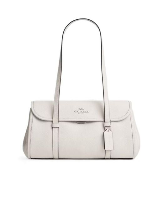 COACH White Bridget Flap Shoulder Bag