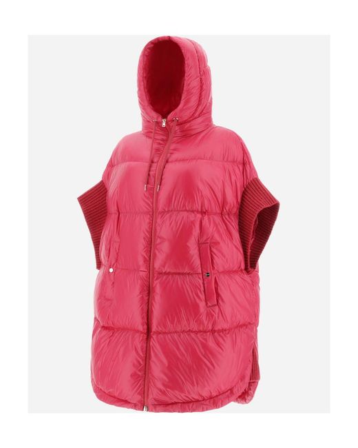Herno Pink Hooded Quilted Puffer Coat