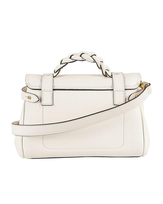 Mulberry White Alexa Buckled Mini Crossbody Bag