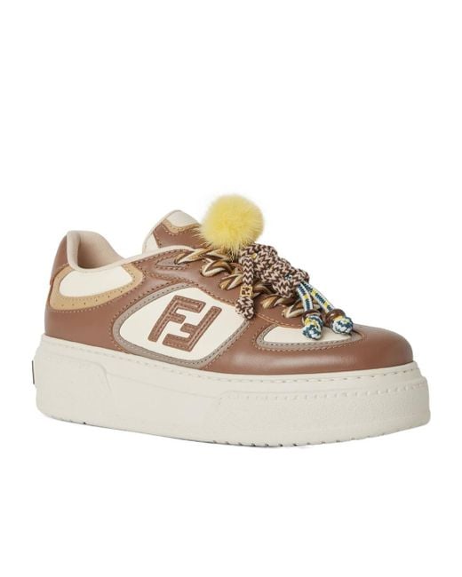 Fendi Multicolor Match Low-Top Platform Sneakers