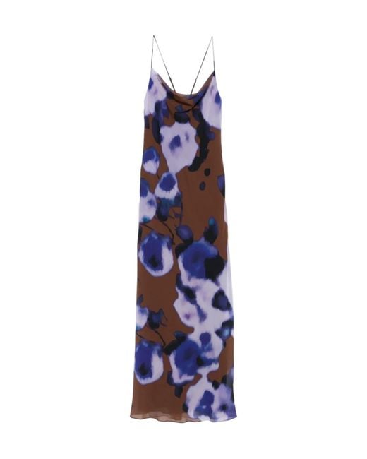 Patrizia Pepe Blue Floral-Print Dress