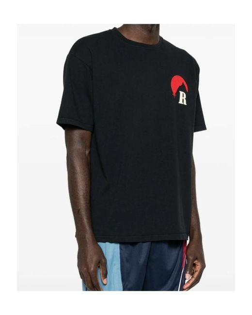 Rhude Black Moonlight Regatta T-Shirt for men