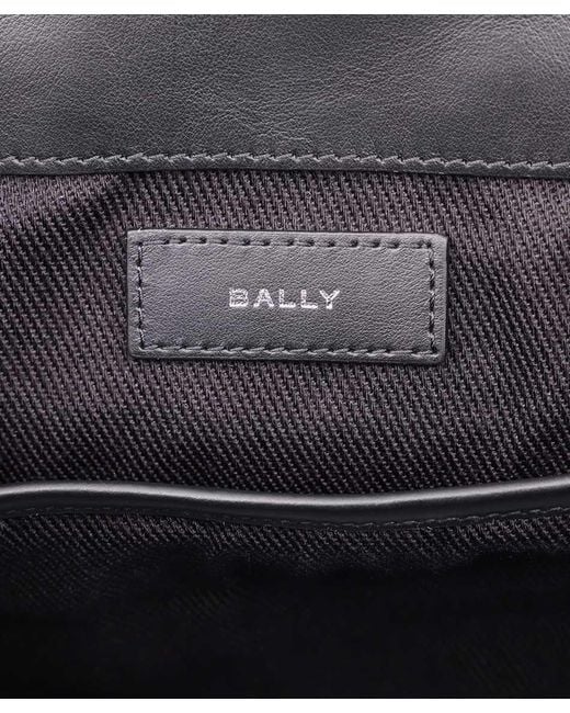 Bally Black Logo Backpack for men