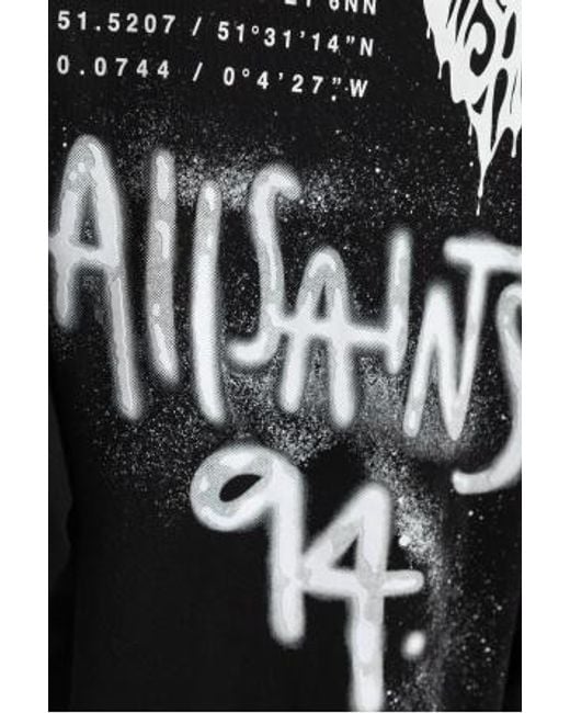 AllSaints Black Poster Graphic Sweatshirt