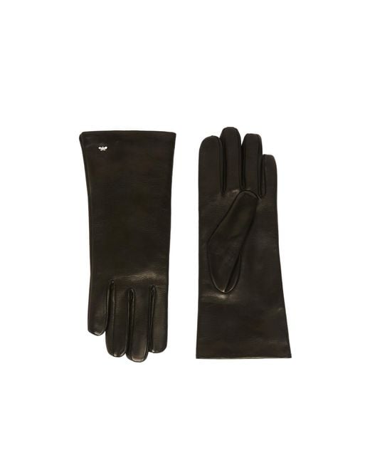 Weekend by Maxmara Black Logo Plaque Short Gloves