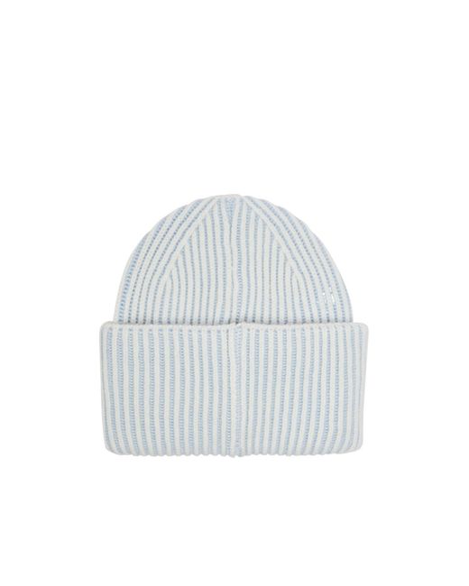 Varley White Ribbed-Knit Beanie