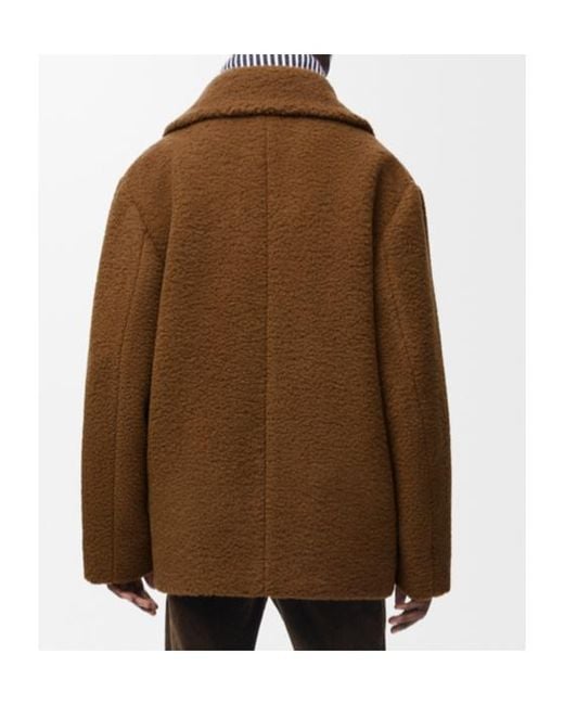 Loewe Brown Peacoat for men