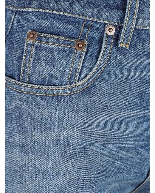 Chloé Blue Chloé Logo Patch Straight-Leg Jeans