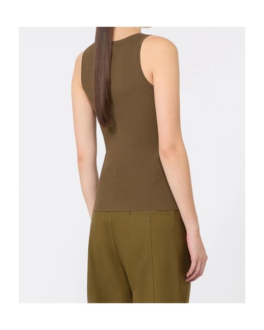 Max Mara Green Sleeveless Vest