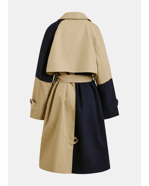 Essentiel Antwerp Blue Long-Sleeved Trench Coat