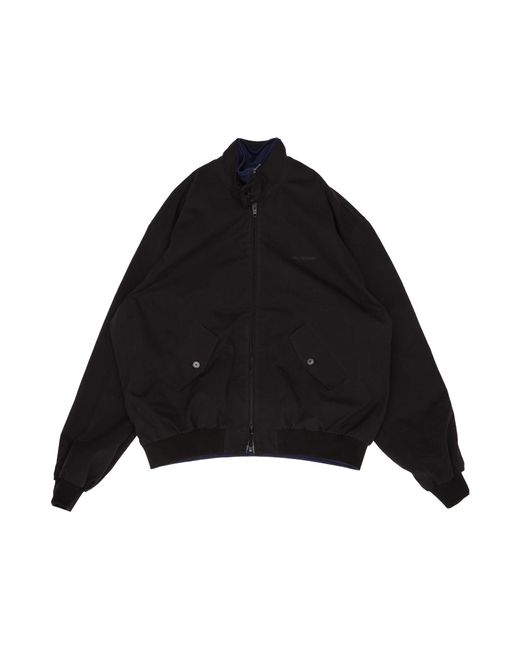 Balenciaga Black Logo Embroidered Zipped Jacket for men