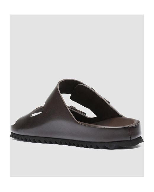 Officine Creative Black Round-Headed Sandals for men