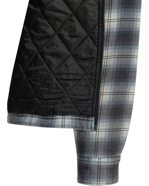 Stussy Gray Long-Sleeved Cotton-Padded Jacket for men