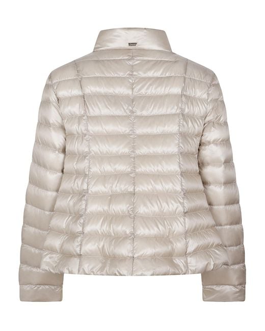 Herno Gray Zip-Up Padded Jacket