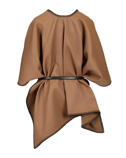 Max Mara Brown Colomba Belted Cape