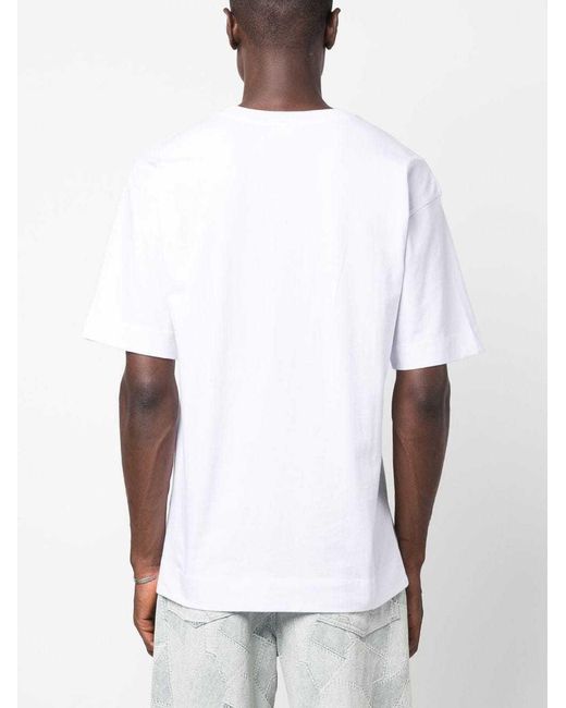 Dries Van Noten White Short-Sleeved T-Shirt for men