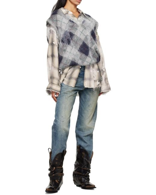 R13 Black Cropped Wide-Leg Jeans
