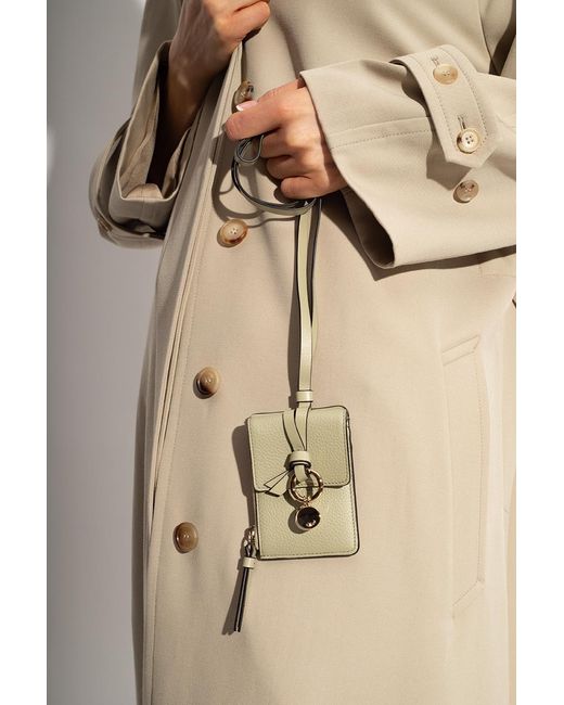 Chloé Metallic Alphabet-Strap Card Holder