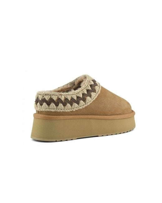 Mou Brown Platform Clogs