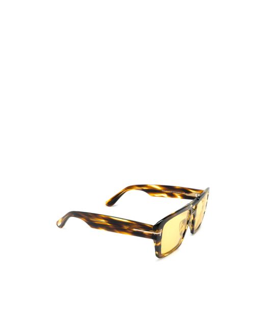 Tom Ford Metallic Eyewear Redford Square Frame Sunglasses for men