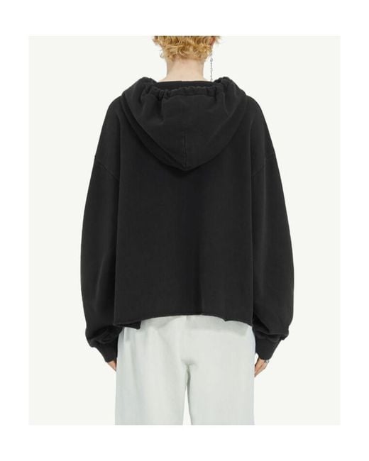 MM6 by Maison Margiela Black Drop Shoulder Hoodie