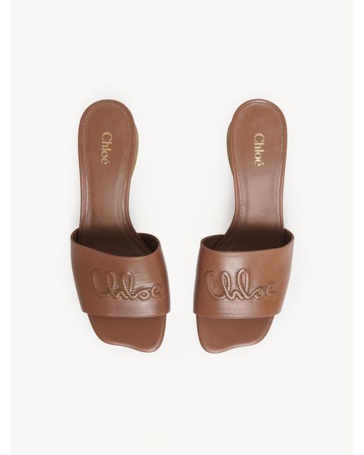 Chloé Brown Chloé Soleil Heeled Mules