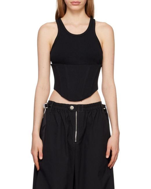 Dion Lee Black Float Corset-Style Top for men