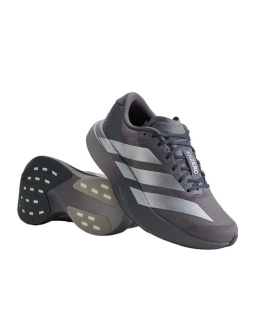 Adidas Gray Round-Toe Sneakers for men