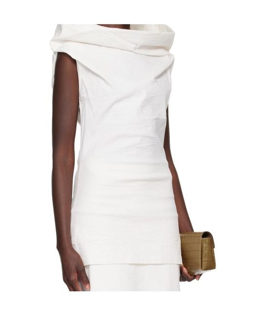 Issey Miyake White Sleeveless Top
