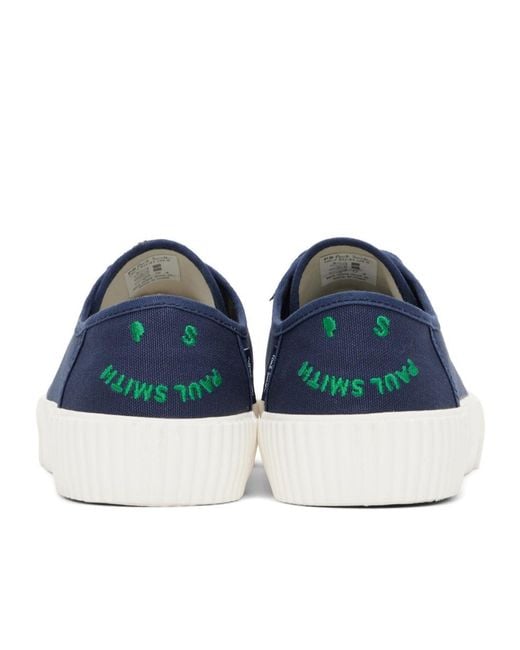 Paul Smith Blue Lace-Up Low-Cut Casual Shoes