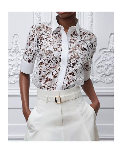 Dior Gray Iviera Short-Sleeved Blouse